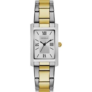 Caravelle by Bulova Ladies' Dress Quartz Two-Tone Stainless Steel Watch, Silver-White Dial Style: 45L167