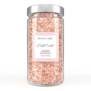 Olivia Care Floral Jasmine Gardenia Bath Salts - 12oz - 1 of 2