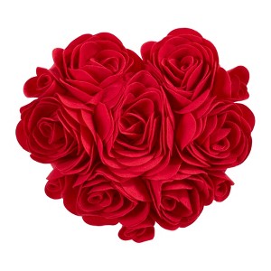 Saro Lifestyle Valentine's Day Throw Pillow With Heart Felt Design - 1 of 4