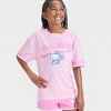 Girls' Hello Kitty Striped Jersey - Pink - 2 of 4