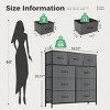Dresser for Bedroom with 9 Fabric Drawers, Tall Chest Organizer Units for Clothing, Closet, Storage Tower with Cabinet, Metal Frame, Wooden Top - 2 of 4
