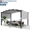 GustoWave 13' x 9' Outdoor Arched Pergola Gazebo with Sun Shade for Backyards - 2 of 4
