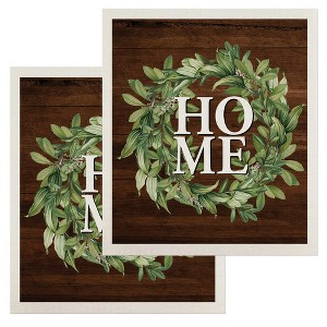 Briarwood Lane Farmhouse Wreath Swedish Dishcloth (2-pack) - 1 of 4