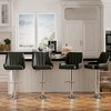 VECELO Set of 2/4 Swivel Adjustable Bar Stools with Back and Arm, Kitchen Island Stools, PU Chairs for Pub, Dining Room - 2 of 4