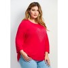 Avenue Women's Plus Size Love Heart Top - 4 of 4