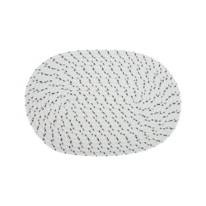 Unique Bargains Trivet Oval Rope Coaster Cotton Non-Woven Fabric 12.6"x8.66"x0.31" - 1 of 3