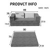 80" Chenille Convertible Sofa Bed,Folding King Size 3-Seater Floor Couch for Apartment,Guest Room,Small Spaces-Baofuwish - 4 of 4