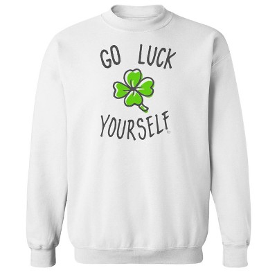 Rerun Island Men's Drunk Yourself Long Sleeve Graphic Cotton Sweatshirt