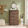 ORRD 45.6” Tall 6-Drawer Dresser, Modern Fluted Chest for Small Spaces, Curved Profile Wood Storage Cabinet with Anti-Tip, for Bedroom Entryway，Walnut - 4 of 4