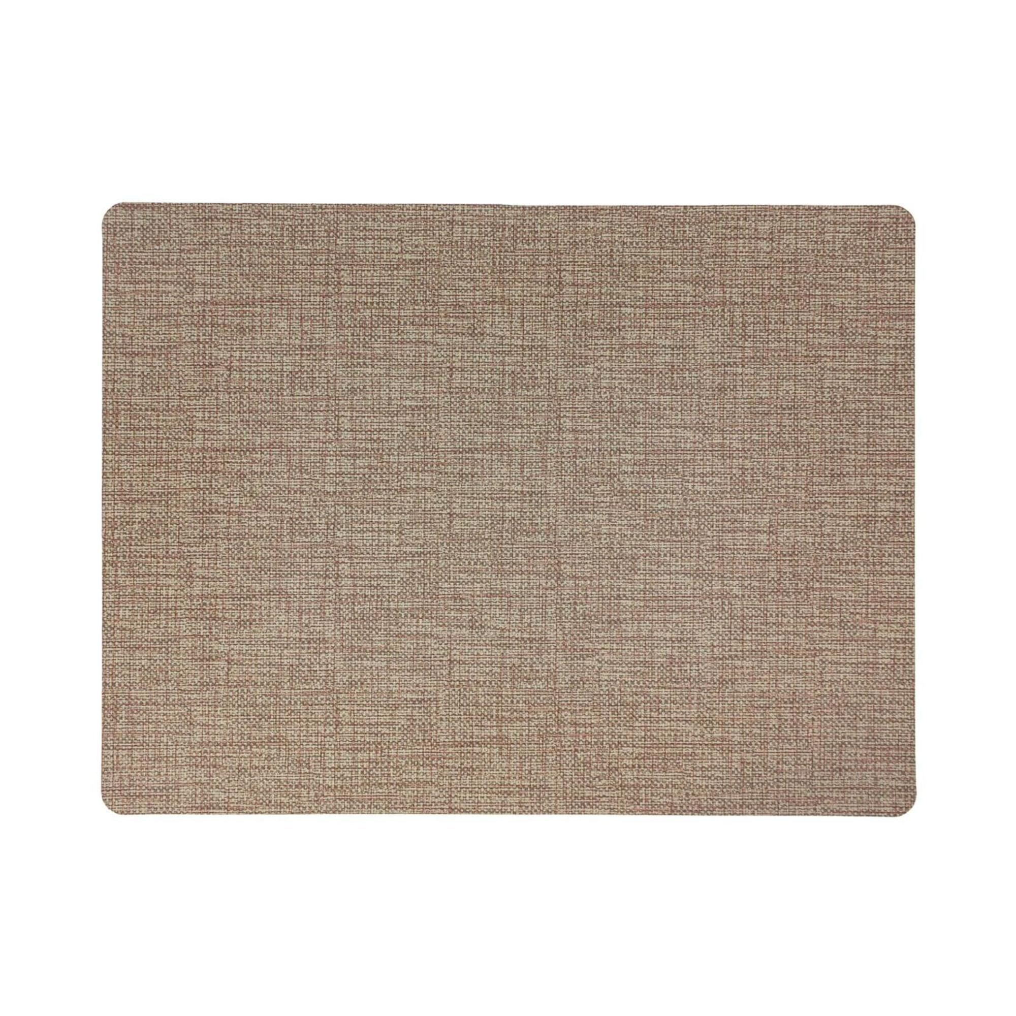 Davanti by Frieling, Set of 6 Rectangular Placemats (Rustic Brown) – Non-Slip Vinyl & Polyester Table Mat, Kitchen Linen, 13" x 17", Made in Chile