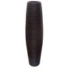 Uniquewise Brown Decorative Contemporary Mango Wood Ribbed Design Round Floor Vase, 31 Inch - 3 of 4
