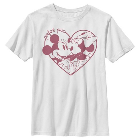 Boy's Mickey & Friends The Perfect Pair Heart T-shirt - White - Large ...