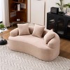 Compact Loveseat Sofa with Chenille Upholstery, No-Assembly Medium Firm Cushion for Small Spaces or Apartments-Maison Boucle - 2 of 4