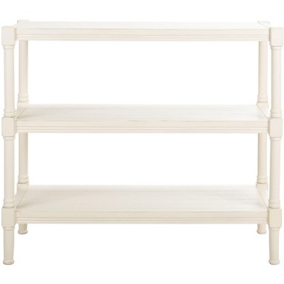 Rafiki 3 Shelf Console Table - Distressed White - Safavieh