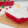 Baking Dish Set of 3, Ceramic Bakeware Set with Handles, Porcelain Baking Pan for Oven & Microwave, Rectangular Casserole Dish for Cooking, Kitchen - 2 of 4