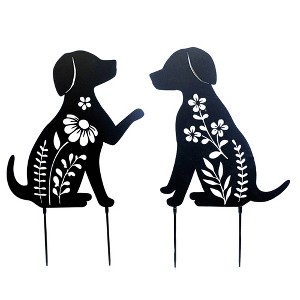 Ganz 14.0 Inch Dog Silhouette Stakes Laser Cut Puppy Decorative Garden Stakes - 1 of 3