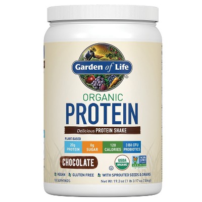 Garden of Life Organic Vegan Protein Powder - Chocolate - 19.2oz