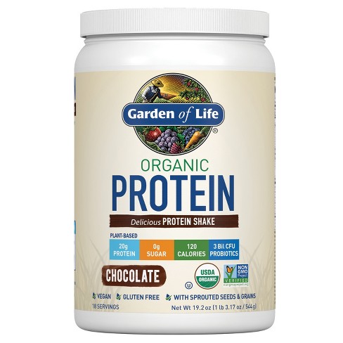 Garden Of Life Organic Vegan Protein Plant Based Powder - Chocolate ...