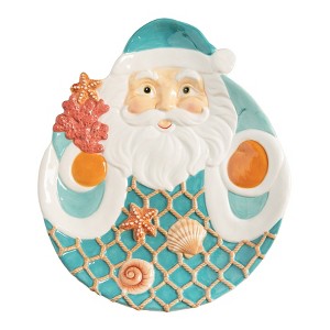 Gallerie II Santa Seashell Christmas Large Dimensional Christmas Plate - 1 of 3
