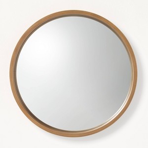 Round Wood Framed Wall Mirror - Hearth & Hand™ with Magnolia - 1 of 4