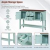 NicBex 4 Drawers Console Table with 2 Large Cabinets and Bottom Shelf,Entryway Table with Storage Space,Modern Couch Table for Living Room,Retro Blue - 4 of 4