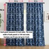 HLC.ME Florence Floral & Birds Back Tab Rod Pocket - Light Blocking Darkening Window Curtains, Set of 2 - 2 of 4