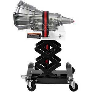 450 Lbs Capacity Low Profile Transmission Jack with Safety Straps, 7-23 Inch Lift Range, Heavy Duty Auto Repair Lifting Jack with 4 Wheels, Black - 1 of 4