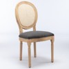 FURNIinspire Dining Chairs Dining Room Chair Dining Table Chairs, French Style Dining Chair With Breathable Backrest, Gray,17.5"*19.3"*37.4" - 2 of 4