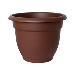 Bloem 6.7 in. H X 8 in. D Resin Ariana Planter Chocolate - 1 of 1