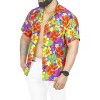 LA LEELA Mens Hawaiian Shirts Short Sleeve Button Down Shirt Floral Shirt Men Vacation Tropical Beach Summer Party Shirts Funny - 2 of 4