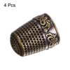 Unique Bargains Copper Finger Protector DIY Craft Embroidery Sewing Thimble 4 Pcs - 3 of 4