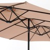 Rectangular Outdoor Patio Market Umbrella with Extra Large Base and Sand Bags - Captiva Designs - 3 of 4