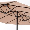 Rectangular Outdoor Patio Market Umbrella with Extra Large Base and Sand Bags - Captiva Designs - image 3 of 4