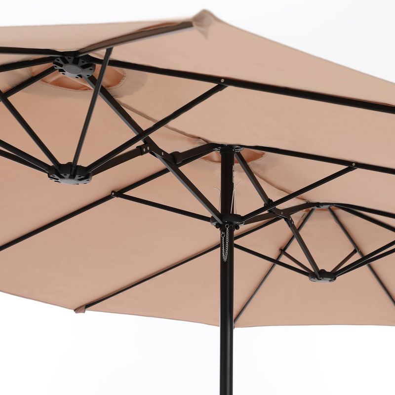 Rectangular Outdoor Patio Market Umbrella with Extra Large Base and Sand Bags - Captiva Designs, 4 of 8