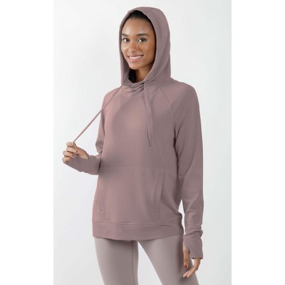 90 Degree By Reflex Womens Cloud Plush Ludlow Zip Front Cropped Hoodie -  Sheer Lilac - Xx Large : Target