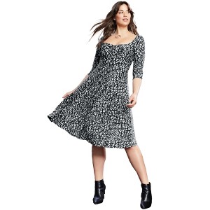 June + Vie by Roaman's Sweetheart Swing Dress - 1 of 4