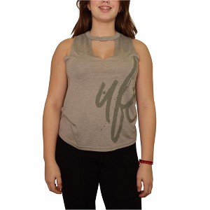 UFC Womens Cut Out Neck Tank Top, Green, Large - 1 of 4