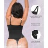 SHAPELLX Shapewear Bodysuits for Women Tummy Control Lace Body Suits V Neck Sleeveless Bodysuit Tops Underwire Corset—Black 38 - 3 of 3