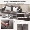 Tangkula Aluminum Single Sofa Outdoor Furniture Set w/ Thick Back & Seat Cushions - 2 of 3