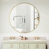 Dexmalle Modern 42 Circular Mirror with Gold Slim Metal Frame - 2 of 4