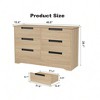 Nasitip 6 Drawer Dresser-Dresser Organizer,Wooden Chest of Drawers for Living Room, Bedroom, Hallway - 3 of 4