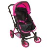 Lissi Urban Baby Doll Pram, Pink,black Small - 2 of 4