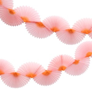 Meri Meri Pink Honeycomb Fan Garland (9' with excess cord - Pack of 1) - 1 of 4
