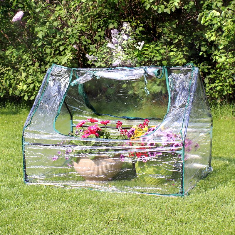 Sunnydaze Mini Greenhouse with 2 Zippered Side Doors - Clear, 3 of 14