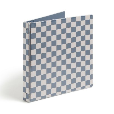 U Brands 1" Clear View Ring Binder Preppy Playground