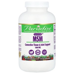 Paradise Herbs OptiMSM™, MSM, 1,000 mg, 180 Vegetarian Capsules - 1 of 2