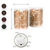 Lumabase 2ct Battery Operated LED Glass Candles with Moving Flame Gold Baroque Swirl - 4 of 4