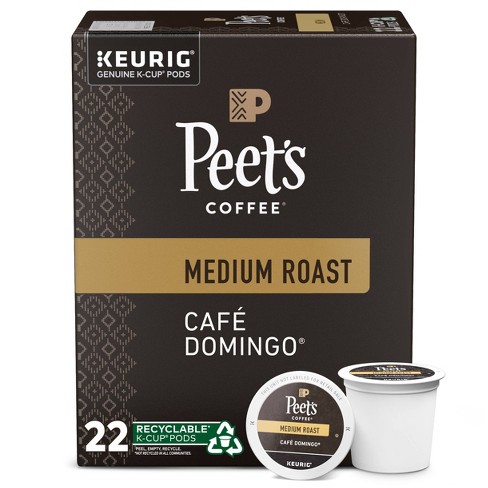 Peet's Cafe Domingo Medium Roast Coffee - Keurig K-Cup Pods - 22ct - image 1 of 3