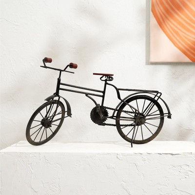 Decorative Old School Cycle Miniature – 19x4.5x12"  Vintage Iron & Wood Table Accent Sculpture