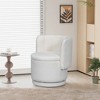 CAVINAS Upholstered Accent Chair with Storage Space,Modern Swivel Chairs for Bedroom,Reading Room,Gray/Beige/Pink - 2 of 4